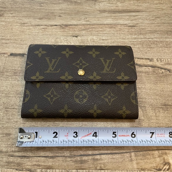 Louis Vuitton Monogram Porte Tresor Papiers Trifold Wallet w Insert! - Picture 13 of 16